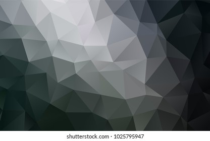 Dark BLUE vector triangle mosaic template. Creative illustration in halftone style with gradient. A new texture for your design.