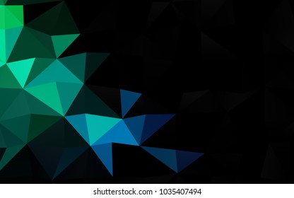 Dark BLUE vector triangle mosaic pattern. An elegant bright illustration with gradient. Triangular pattern for your business design.