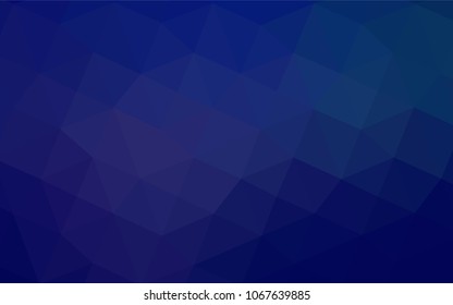 Dark BLUE vector triangle mosaic texture. Colorful abstract illustration with gradient. A completely new template for your business design.