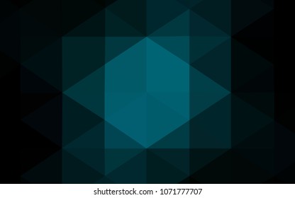 Dark BLUE vector triangle mosaic cover. Glitter abstract illustration with an elegant design. Textured pattern can be used for background.