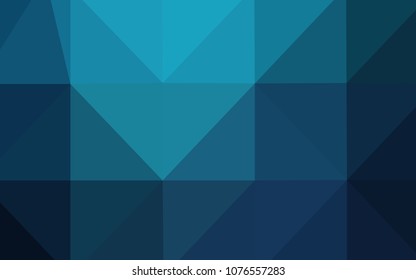 Dark BLUE vector triangle mosaic texture. Glitter abstract illustration with an elegant design. A completely new template for your business design.