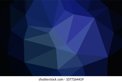 Dark BLUE vector triangle mosaic texture. Shining polygonal illustration, which consist of triangles. A completely new template for your business design.