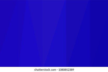 Dark BLUE vector triangle mosaic texture. Modern geometrical abstract illustration with gradient. The template for cell phone's backgrounds.