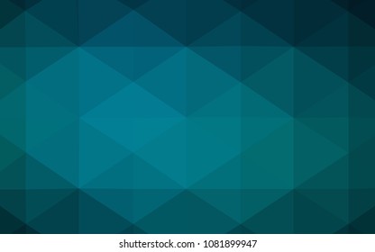 Dark BLUE vector triangle mosaic template. Shining colored illustration in a new style. Textured pattern can be used for background.