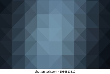 Dark BLUE vector triangle mosaic template. Shining polygonal illustration, which consist of triangles. Polygonal design for your web site.