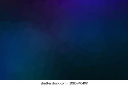 Dark BLUE vector triangle mosaic template. A sample with polygonal shapes. A completely new design for your leaflet.