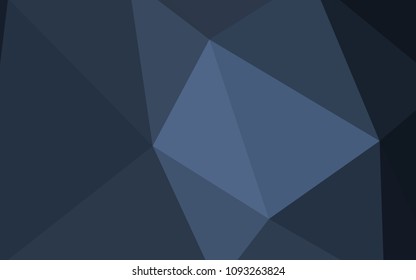 Dark BLUE vector triangle mosaic cover. Colorful illustration in abstract style with triangles. Best triangular design for your business.
