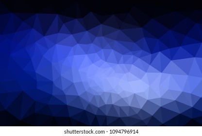 Dark BLUE vector triangle mosaic template. A completely new color illustration in a polygonal style. A new texture for your web site.