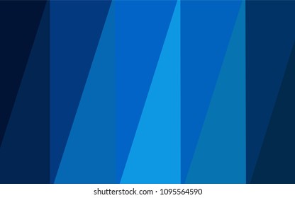 Dark BLUE vector triangle mosaic cover. Elegant bright polygonal illustration with gradient. Triangular pattern for your business design.