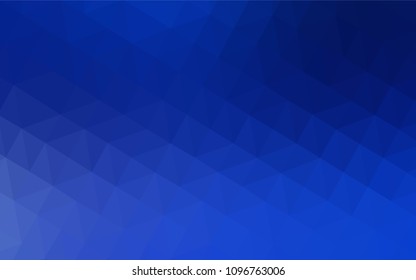 Dark BLUE vector triangle mosaic texture. Polygonal abstract illustration with gradient. Polygonal design for your web site.