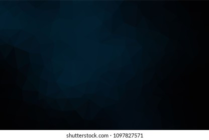 Dark BLUE vector triangle mosaic cover. Creative illustration in halftone style with triangles. New template for your brand book.