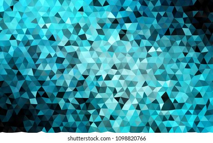 Fondo de mosaico de mosaico de tres ángulos azul oscuro. Ilustración colorida en estilo abstracto con degradado. Una nueva textura para tu diseño.