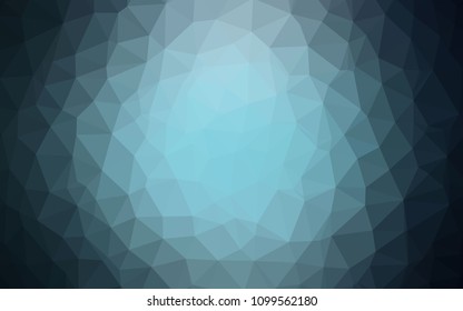 Dark BLUE vector triangle mosaic cover. A sample with polygonal shapes. Textured pattern for your backgrounds.