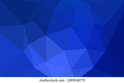 Dark BLUE vector triangle mosaic cover. Colorful illustration in abstract style with triangles. Completely new template for your banner.