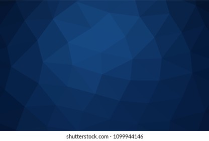 Dark BLUE vector triangle mosaic background. A vague abstract illustration with gradient. The best triangular design for your business.