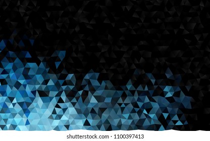 Dark BLUE vector triangle mosaic background. Modern geometrical abstract illustration with gradient. Brand new style for your business design.