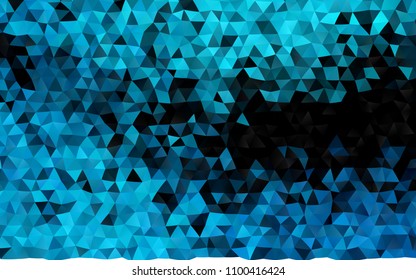 Dark BLUE vector triangle mosaic background. A sample with polygonal shapes. A completely new design for your business.