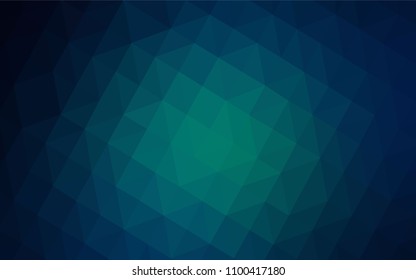 Dark BLUE vector triangle mosaic template. Creative illustration in halftone style with triangles. Pattern for a brand book's backdrop.
