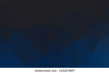 Dark BLUE vector triangle mosaic template. Polygonal abstract illustration with gradient. A new texture for your web site.