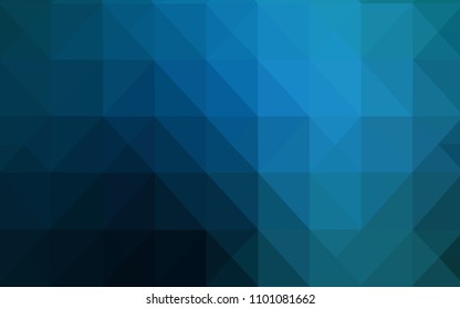 Dark BLUE vector triangle mosaic texture. Glitter abstract illustration with an elegant triangles. Textured pattern can be used as a background.
