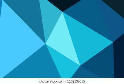Dark BLUE vector triangle mosaic texture. Creative illustration in halftone style with triangles. New template for your brand book.
