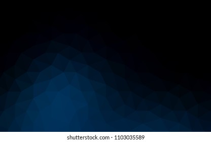 Dark BLUE vector triangle mosaic template. A sample with polygonal shapes. Brand new design for your business.
