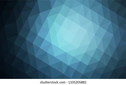 Dark BLUE vector triangle mosaic texture. Shining polygonal illustration, which consist of triangles. New template for your brand book.
