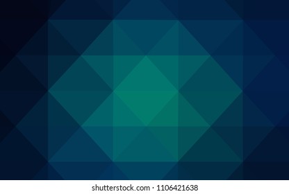 Dark BLUE vector triangle mosaic cover. Colorful abstract illustration with triangles. New template for your brand book.