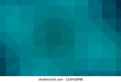 Dark BLUE vector triangle mosaic template. Colorful illustration in abstract style with triangles. A completely new design for your leaflet.