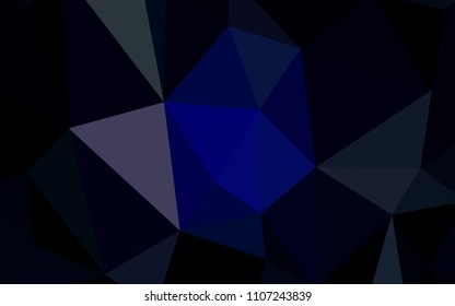 Dark BLUE vector triangle mosaic cover. Modern abstract illustration with triangles. Pattern for a brand book's backdrop.