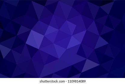 Dark BLUE vector triangle mosaic texture. A sample with polygonal shapes. A completely new design for your business.