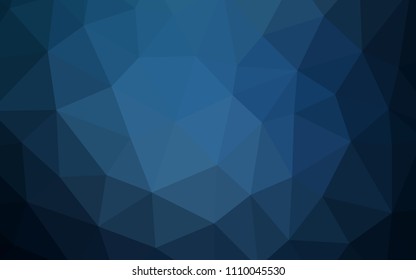 Dark BLUE vector triangle mosaic texture. Modern abstract illustration with triangles. A completely new design for your leaflet.