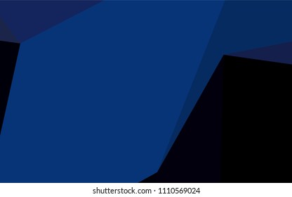 Dark BLUE vector triangle mosaic template. Creative illustration in halftone style with gradient. Triangular pattern for your business design.
