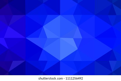 Dark BLUE vector triangle mosaic cover. Glitter abstract illustration with an elegant triangles. Brand new design for your business.