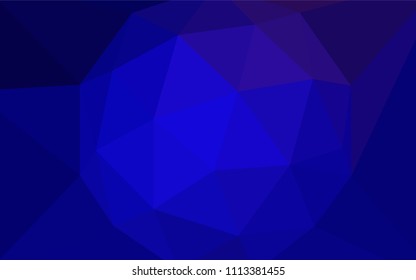 Dark BLUE vector triangle mosaic template. Modern abstract illustration with triangles. Brand new style for your business design.
