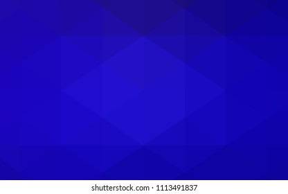 Dark BLUE vector triangle mosaic cover. Glitter abstract illustration with an elegant design. That new template can be used for your brand book.