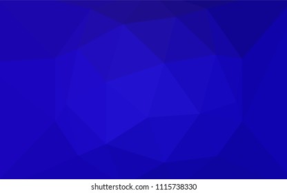 Dark BLUE vector triangle mosaic cover. Glitter abstract illustration with an elegant triangles. Brand new design for your business.