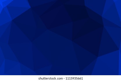 Dark BLUE vector triangle mosaic texture. Colorful illustration in polygonal style with gradient. Pattern for a brand book's backdrop.