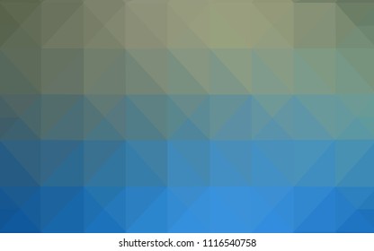 Dark BLUE vector triangle mosaic texture. Colorful illustration in polygonal style with gradient. A completely new template for your banner.