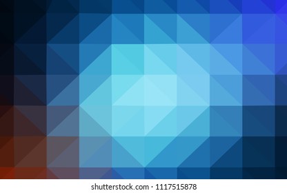 Dark BLUE vector triangle mosaic cover. Shining polygonal illustration, which consist of triangles. A completely new design for your leaflet.