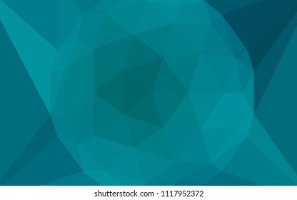 Dark BLUE vector triangle mosaic cover with a diamond. Illustration in Origami style with gradient.  Textured pattern for your backgrounds.