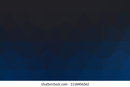 Dark BLUE vector triangle mosaic template. Colorful abstract illustration with triangles. A completely new design for your leaflet.