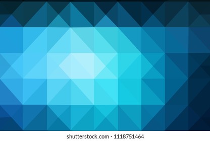 Dark BLUE vector triangle mosaic texture. Shining colorful illustration with triangles. A completely new template for your banner.