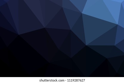 Dark BLUE vector triangle mosaic cover. Glitter abstract illustration with an elegant triangles. New template for your brand book.