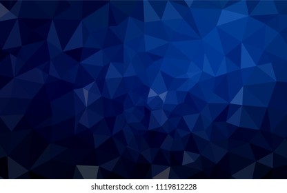 Dark BLUE vector triangle mosaic texture. Modern abstract illustration with triangles. Template for cell phone's backgrounds.
