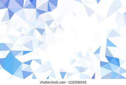 Dark BLUE vector triangle mosaic texture. Creative illustration in halftone style with triangles. Brand new style for your business design.