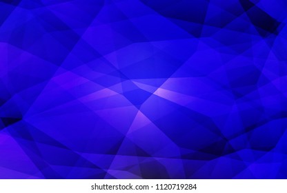 Dark BLUE vector triangle mosaic texture. Glitter abstract illustration with an elegant triangles. New template for your brand book.