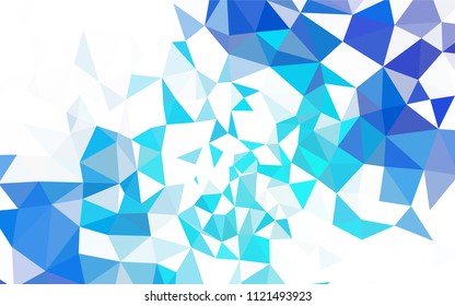 Dark BLUE vector triangle mosaic template. A completely new color illustration in a polygonal style. Pattern for a brand book's backdrop.