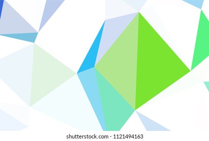 Dark BLUE vector triangle mosaic cover. Polygonal abstract illustration with gradient. A completely new design for your leaflet.