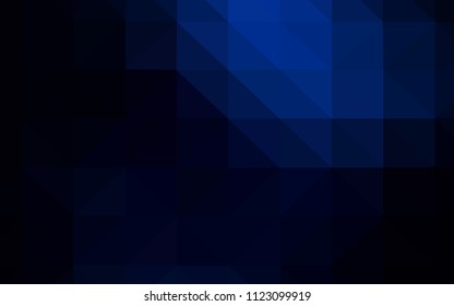 Dark BLUE vector triangle mosaic texture. Polygonal abstract illustration with gradient. New template for your brand book.